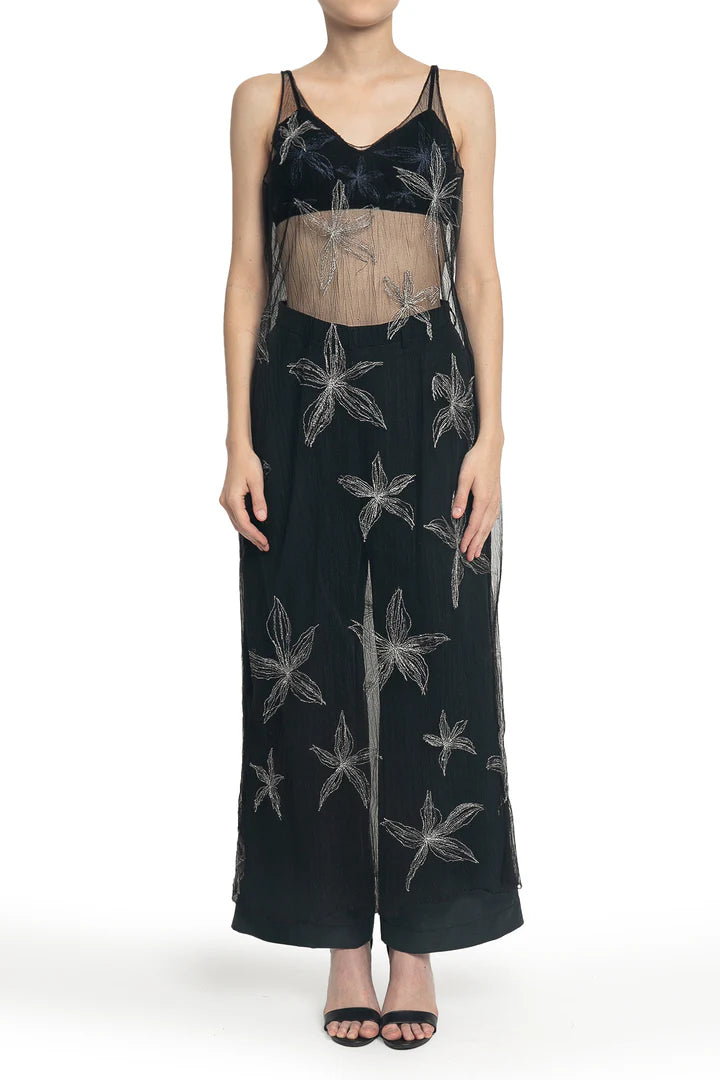 SHEER GORDEN MINI V DRESS