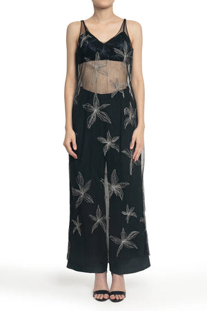 SHEER GORDEN MINI V DRESS