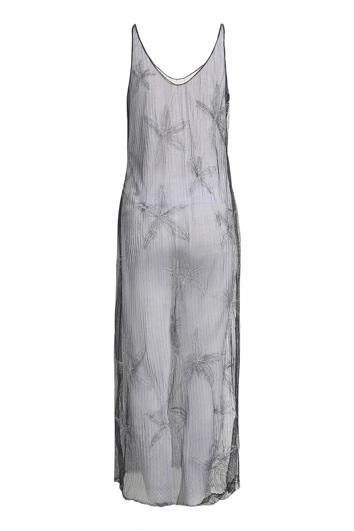 SHEER GORDEN MINI V DRESS