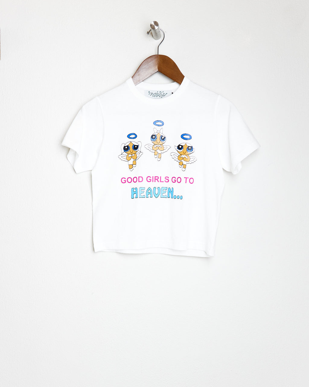 GOOD GIRLS BABY TEE IN WHITE