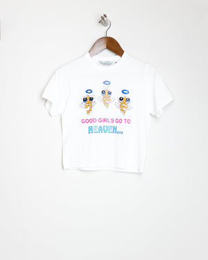 GOOD GIRLS BABY TEE IN WHITE
