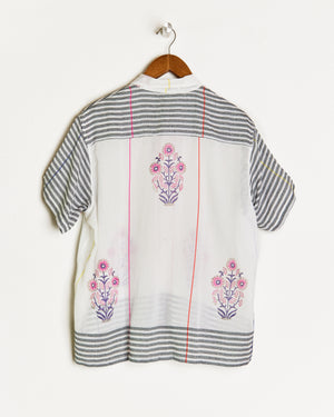 WHITE FLORAL SHIRT