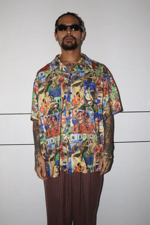 TATOO STUDIO LIFE" MESH HAWAIIAN SHIRT